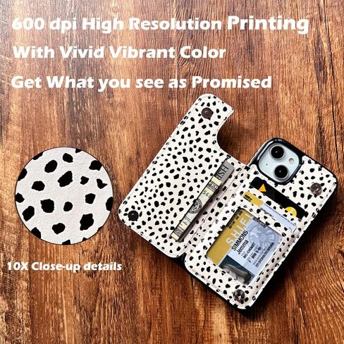 uCOLOR for iPhone 13/14 Wallet Case with Card Holder Navy Flowers | PU Leather RFID Blocking for Women Men Magnetic Clasp Kickstand 6.1 in Kuwait
