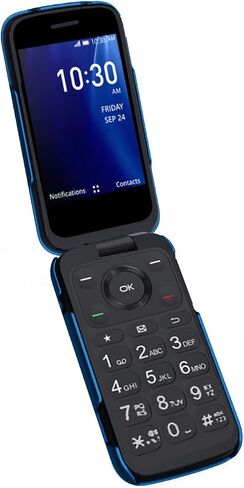حافظة لهاتف Alcatel Go Flip 4 / TCL Flip Pro، غطاء حماية صلب نحيف للهاتف Nakedcellphone مع نسيج شبكي - برتقالي ساطع in Kuwait