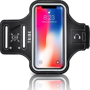 TRIBE Water Resistant Cell Phone Armband Case Running Holder for iPhone Pro Max Plus Mini SE (13/12/11/X/XS/XR/8/7/6/5) Galaxy S Ultra Plus Edge Note (21/20/10/9/8/7/6/5) Adjustable Strap & Key Pocket in Saudi Arabia