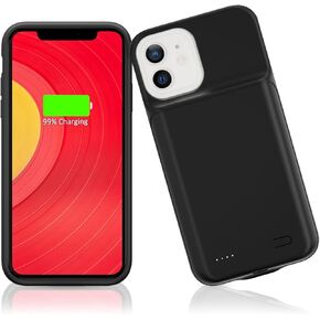 Gladgogo Battery Case for iPhone 12/12 Pro, 7000mAh Smart Charging Case for iPhone 12/12 Pro Portable Protective, Rechargeable External Battery Charger Case for iPhone 12/12 Pro, 6.1 inch, Pink