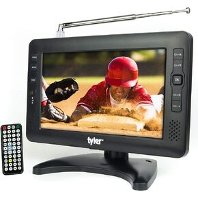 Tyler 9" 1080p Portable TV LCD Monitor Rechargeable Battery Powered Wireless Capability HD-TV, USB, SD Card, AC/DC, Remote Control Built in Stand Small for Car Kids Travel in Saudi Arabia