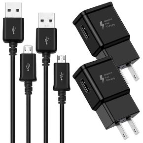 Samsung Adaptive Fast Charging Wall Charger with 5 Feet/1.5 Meter Micro USB 2.0 Cable Kit Set Compatible with Samsung Galaxy S7/S7 E/S6/S5/Note5/4 /S4/S3/MP3 and Others in Kuwait