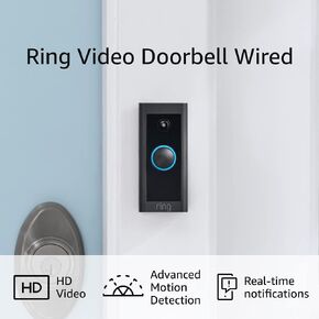 Ring Video Doorbell Wired with All-new Ring Indoor Cam (White) and Ring Alarm 5-Piece (White)