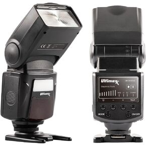 فلاش Speedlite الديناميكي الاحترافي DF260VL من Ultimaxx لكاميرات Canon Nikon Panasonic Olympus Pentax وغيرها من كاميرات DSLR، للكاميرات الرقمية مع حذاء معدني ساخن in Saudi Arabia