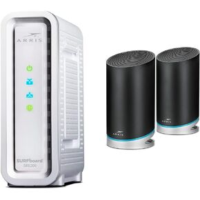 ARRIS SURFboard SB8200 DOCSIS 3.1 كابل مودم | معتمد لـ Comcast Xfinity وCox وCharter Spectrum والمزيد | منفذين بسرعة 1 جيجابت في الثانية | أقصى سرعة إنترنت 1 جيجابت في الثانية | 4 قنوات OFDM | ضمان لمدة عامين، أبيض