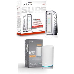 ARRIS SURFboard SB8200 DOCSIS 3.1 كابل مودم | معتمد لـ Comcast Xfinity وCox وCharter Spectrum والمزيد | منفذين بسرعة 1 جيجابت في الثانية | أقصى سرعة إنترنت 1 جيجابت في الثانية | 4 قنوات OFDM | ضمان لمدة عامين، أبيض in Kuwait