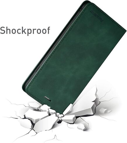 QLTYPRI iPhone 6 Plus 6S Plus Case, Premium PU Leather Cover TPU Bumper with Card Holder Kickstand Hidden Magnetic Adsorption Shockproof Flip Wallet Case for iPhone 6 Plus 6S Plus - Black in Kuwait