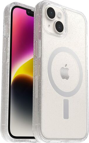 OtterBox iPhone 14 & iPhone 13 Symmetry Series+ Case - CLEAR , ultra-sleek, snaps to MagSafe, raised edges protect camera & screen in Saudi Arabia