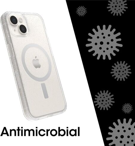OtterBox iPhone 14 & iPhone 13 Symmetry Series+ Case - CLEAR , ultra-sleek, snaps to MagSafe, raised edges protect camera & screen in Saudi Arabia