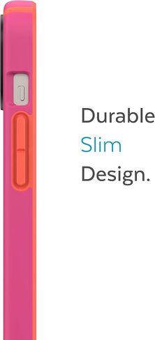 حافظة Speck iPhone 14 وiPhone 13 - حافظة هاتف نحيفة مع حماية من السقوط، مقاومة للخدش مع لمسة ناعمة لأجهزة iPhone 6.1 بوصة - حافظة مزدوجة الطبقات، وردي رقمي/أحمر طاقة CandyShell Pro in Kuwait