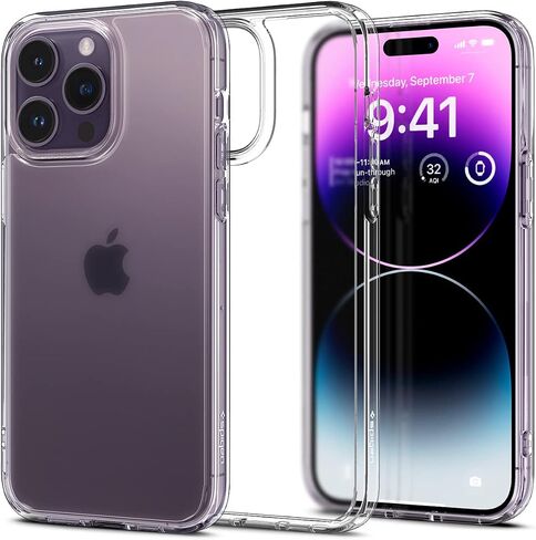 Spigen Ultra Hybrid Designed for iPhone 14 Pro Case (2022) [Anti-Yellowing], [Military-Grade Protection] - Abyss Green in Kuwait