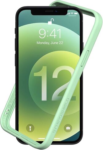 حافظة RhinoShield Bumper متوافقة مع [iPhone 12/12 Pro] | CrashGuard NX - غطاء حماية بتصميم نحيف ممتص للصدمات 3.5M / 11ft حماية من السقوط - أسود in Kuwait