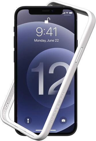 حافظة RhinoShield Bumper متوافقة مع [iPhone 12/12 Pro] | CrashGuard NX - غطاء حماية بتصميم نحيف ممتص للصدمات 3.5M / 11ft حماية من السقوط - أسود in Kuwait