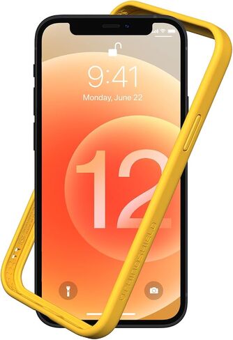 حافظة RhinoShield Bumper متوافقة مع [iPhone 12/12 Pro] | CrashGuard NX - غطاء حماية بتصميم نحيف ممتص للصدمات 3.5M / 11ft حماية من السقوط - أسود in Kuwait