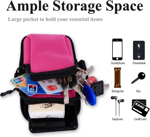 Phone Holder for Running Armband, Cell Phone Purse Small Crossbody Bags for Women Kids, Sports Arm Bag for Men iPhone,Galaxy,Smartphones Carrier Pouch Fit Workout,Exercise,Gym,Hiking,Walking in Kuwait