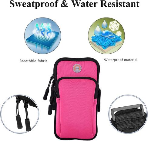 Phone Holder for Running Armband, Cell Phone Purse Small Crossbody Bags for Women Kids, Sports Arm Bag for Men iPhone,Galaxy,Smartphones Carrier Pouch Fit Workout,Exercise,Gym,Hiking,Walking in Kuwait