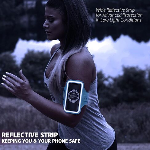 TRIBE Water Resistant Cell Phone Armband Case Running Holder for iPhone Pro Max Plus Mini SE (13/12/11/X/XS/XR/8/7/6/5) Galaxy S Ultra Plus Edge Note (21/20/10/9/8/7/6/5) Adjustable Strap & Key Pocket in Kuwait