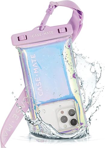Case-Mate - IP68 Waterproof Phone Pouch/Case [Touchscreen Compatible] - Floating Waterproof Case w/Crossbody Lanyard for iPhone 14 Pro Max/ 13 Pro Max/ 12 Pro Max/ 11/ S23 Ultra - Soap Bubble in Kuwait
