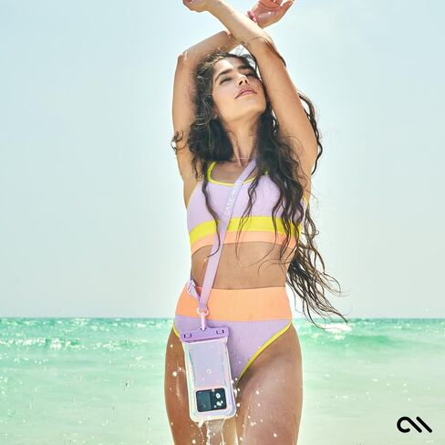Case-Mate - IP68 Waterproof Phone Pouch/Case [Touchscreen Compatible] - Floating Waterproof Case w/Crossbody Lanyard for iPhone 14 Pro Max/ 13 Pro Max/ 12 Pro Max/ 11/ S23 Ultra - Soap Bubble in Kuwait