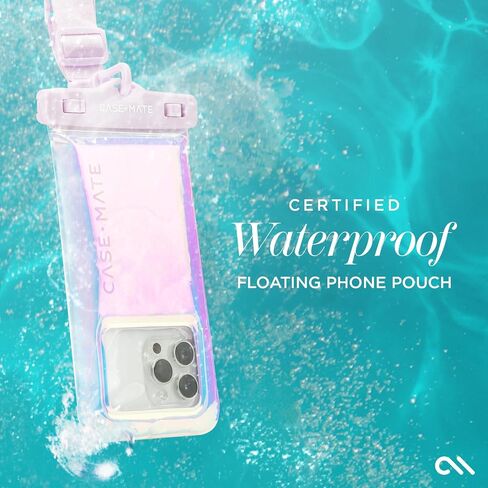 Case-Mate - IP68 Waterproof Phone Pouch/Case [Touchscreen Compatible] - Floating Waterproof Case w/Crossbody Lanyard for iPhone 14 Pro Max/ 13 Pro Max/ 12 Pro Max/ 11/ S23 Ultra - Soap Bubble in Kuwait