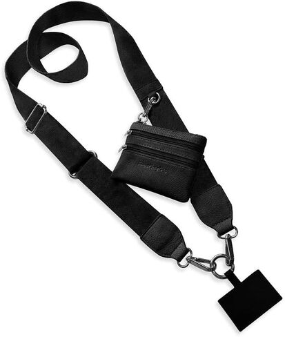 Save the Girls Clip & Go Phone Strap – Cross Body Phone String with Zipper Wallet Pouch – Phone Chain Purse Badge Holder in Saudi Arabia