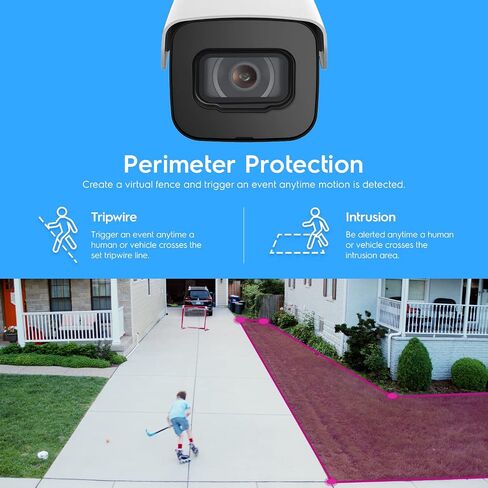كاميرا Amcrest UltraHD 4K (8MP) خارجية للأمان IP POE، رؤية ليلية 98 قدمًا، عدسة 2.8 مم، مقاومة للطقس IP67، تسجيل MicroSD بسعة 256 جيجابايت، أسود (IP8M-2496EB-V2) in Saudi Arabia