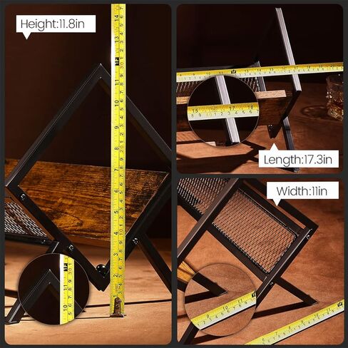 HOYRR Record Holder,Vinyl Record Holder,Vinyl Record Storage,Record Holder Wood and Iron,Record Holder can Hold 90-100 Vinyl Storage,A vinyl Record Organizer that can be Accessed at any Time. in Kuwait