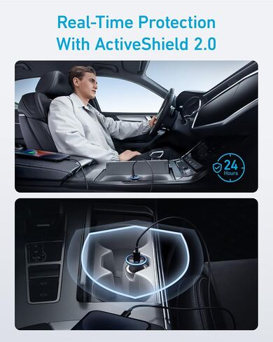 USB C Car Charger Adapter, Anker 52.5W Cigarette Lighter USB Charger, 323 Anker Car Charger with 30W PowerIQ 3.0 Fast Charging for iPhone 14/13 Samsung Galaxy S23/22 Pixel in Saudi Arabia