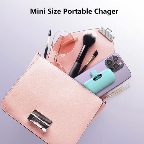 [2-Pack] Mini Portable Charger 5000mAh Power Bank, 3A PD USB C Cell Phone Portable Power, LCD Display Battery Pack Compatible with iPhone 15/15 plus/15 pro/15 pro Max/Android phone/Samsung/Moto/LG etc in Saudi Arabia