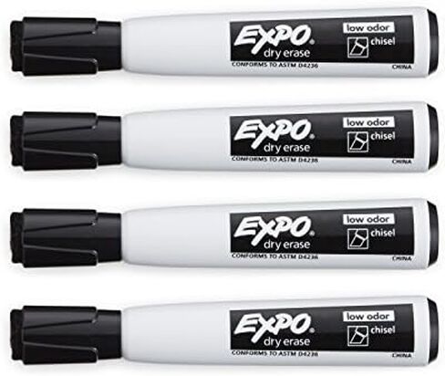 EXPO Low Odor Dry Erase Markers, Ultra-Fine Tip, Assorted Colors, 8 Pack in Kuwait