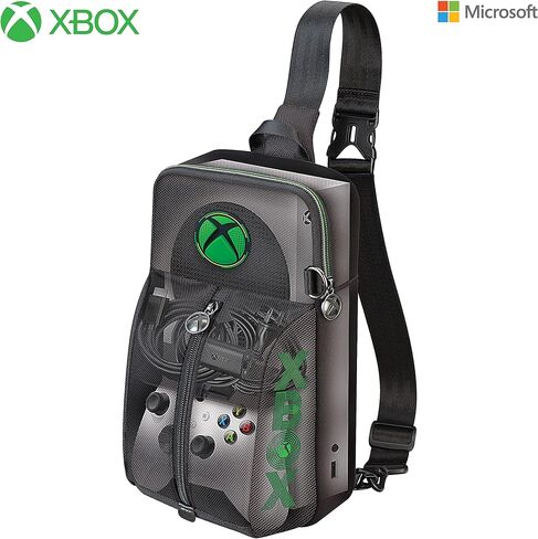 حافظة نظام Game Traveler Xbox System S - مرخصة ومختبرة من قبل Xbox، حافظة صلبة من النايلون الباليستي، تحمل وحدة تحكم نظام S الخاصة بك بشكل آمن، جيب أمامي يحمل، وحدة تحكم، كابل HDMI، سلك طاقة وبطاقات توسيع تخزين Seagate in Kuwait
