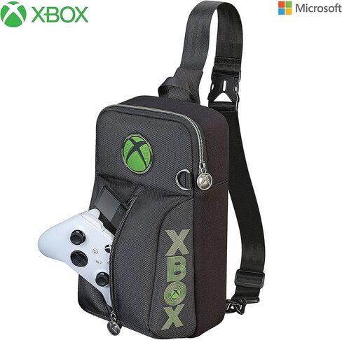 حافظة نظام Game Traveler Xbox System S - مرخصة ومختبرة من قبل Xbox، حافظة صلبة من النايلون الباليستي، تحمل وحدة تحكم نظام S الخاصة بك بشكل آمن، جيب أمامي يحمل، وحدة تحكم، كابل HDMI، سلك طاقة وبطاقات توسيع تخزين Seagate in Kuwait