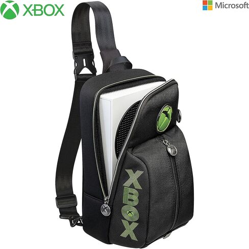 حافظة نظام Game Traveler Xbox System S - مرخصة ومختبرة من قبل Xbox، حافظة صلبة من النايلون الباليستي، تحمل وحدة تحكم نظام S الخاصة بك بشكل آمن، جيب أمامي يحمل، وحدة تحكم، كابل HDMI، سلك طاقة وبطاقات توسيع تخزين Seagate in Kuwait