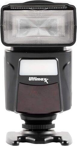 فلاش Speedlite الديناميكي الاحترافي DF260VL من Ultimaxx لكاميرات Canon Nikon Panasonic Olympus Pentax وغيرها من كاميرات DSLR، للكاميرات الرقمية مع حذاء معدني ساخن in Saudi Arabia