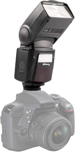 فلاش Speedlite الديناميكي الاحترافي DF260VL من Ultimaxx لكاميرات Canon Nikon Panasonic Olympus Pentax وغيرها من كاميرات DSLR، للكاميرات الرقمية مع حذاء معدني ساخن in Saudi Arabia