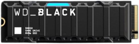 WD_BLACK 1TB SN850P NVMe M.2 SSD Officially Licensed Storage Expansion for PS5 Consoles, up to 7,300MB/s, with heatsink - WDBBYV0010BNC-WRSN in Kuwait