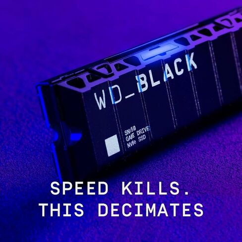 WD_BLACK 1TB SN850P NVMe M.2 SSD Officially Licensed Storage Expansion for PS5 Consoles, up to 7,300MB/s, with heatsink - WDBBYV0010BNC-WRSN in Kuwait