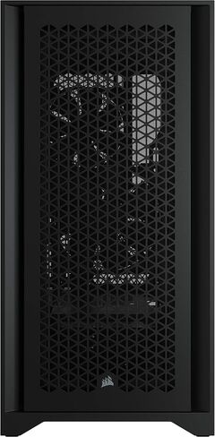 حقيبة Corsair iCUE 4000D RGB Mid-Tower - 3X AF120 RGB Elite Fans - وحدة تحكم Lighting Node PRO - تصميم تدفق الهواء العالي - نظام إدارة الكابلات RapidRoute - أسود in Kuwait