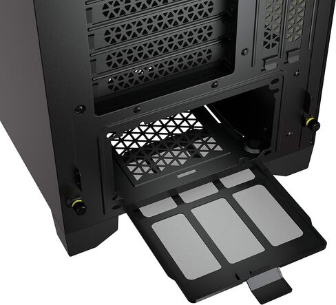 حقيبة Corsair iCUE 4000D RGB Mid-Tower - 3X AF120 RGB Elite Fans - وحدة تحكم Lighting Node PRO - تصميم تدفق الهواء العالي - نظام إدارة الكابلات RapidRoute - أسود in Kuwait