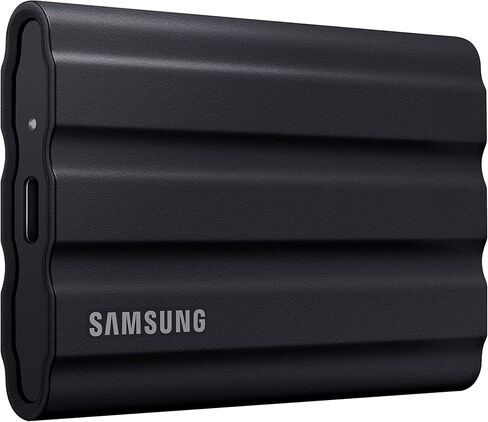 سامسونج T7 Shield 4 تيرابايت، SSD محمول، حتى 1050 ميجابايت/ثانية، USB 3.2 Gen2، متين، مقاوم للماء والغبار IP65، للمصورين ومنشئي المحتوى والألعاب، محرك أقراص الحالة الصلبة Extenal (MU-PE4T0S/AM)، أسود in Kuwait