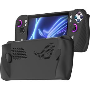 Protective Silicone Case for 2023 ASUS ROG Ally Game Console Drop-Proof Case for 2023 ASUS Rog Ally Handheld Case (Black)