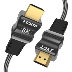 كابل JYFT HDMI بطول 6 أقدام HDMI 2.1 مع سلك مجدول، فيديو 8K @ 60 هرتز فائق الدقة (UHD)، إيثرنت وإرجاع الصوت، يدعم Apple TV، Xbox، PS3، PS4، HDTV in Kuwait