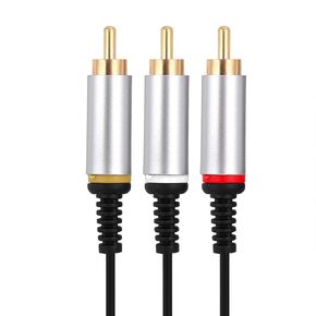 Mugast Audio Video Cable 1.5M for PSP 2000 3000, Video AV Component Adapter Cable Replacement, Necessary Accessory for The Game Players