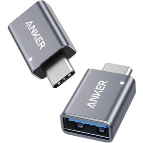 انكر محول USB C (عبوتان)، USB C الى USB، نقل بيانات عالي السرعة، محول USB-C الى USB 3.0 انثى لماك بوك برو 2020، ايباد برو 2020، سامسونج نوت بوك 9، ديل XPS والمزيد من الاجهزة من النوع C in Saudi Arabia