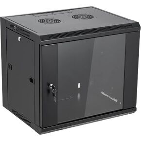 12U Wall Mount Server Cabinet Network Rack Enclosure Locking Glass Door in Saudi Arabia