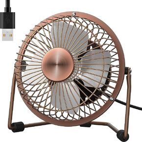 Zuvas Desk Fan Quiet Small USB Fan, Portable 4 inch Metal Fan, 2 Speed in Saudi Arabia