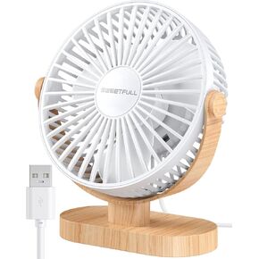 SWEETFULL Small USB Desk Fan, Desktop Table Fan, Quiet Office Mini - Black in Kuwait