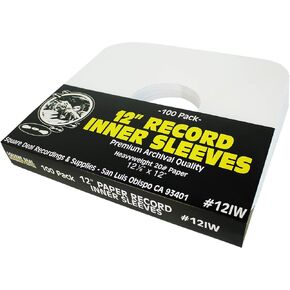 12" Vinyl Record Sleeves - Heavyweight White Paper Inner Sleeves - Archival Quality, Acid-Free! Set of 100#12IW in Saudi Arabia