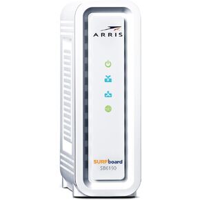 ARRIS SURFboard - SB6190 - Renewed - DOCSIS 3.0 32 x 8 Gigabit Cable Modem, Comcast Xfinity, Cox, Spectrum, 1 Gbps Port, 800 Mbps Max Speeds, Easy Set-up with SURFboard Central App - (Renewed)