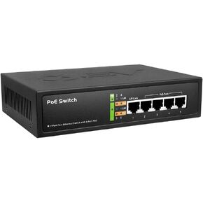 BV-Tech 5 Port PoE+ Switch (4 PoE+ Ports | 1 Uplink Port) – 65W – 802.3af/at – POE-SW501